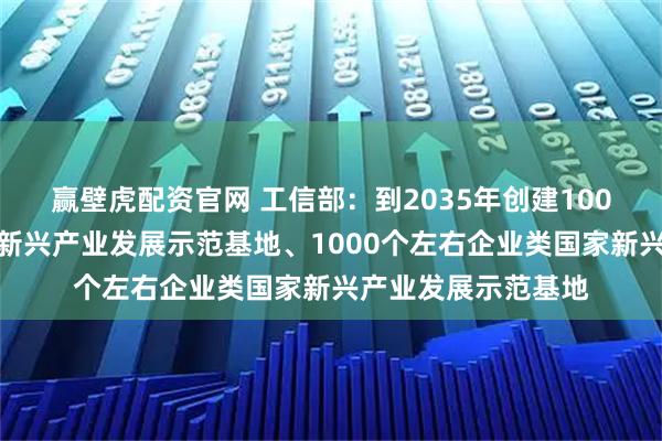 赢壁虎配资官网 工信部：到2035年创建100个左右园区类国家新兴产业发展示范基地、1000个左右企业类国家新兴产业发展示范基地